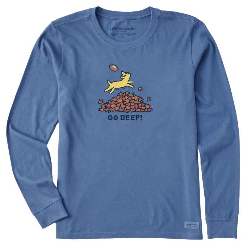 Women's Go Deep Rocket Long Sleeve Crusher Tee made by Life is Good