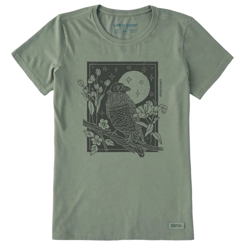 Women's Raven Moonlight Short Sleeve Crusher Tee sold by Life is Good