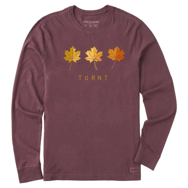 Men's Turnt Leaves Long Sleeve Crusher Tee sold by Life is Good