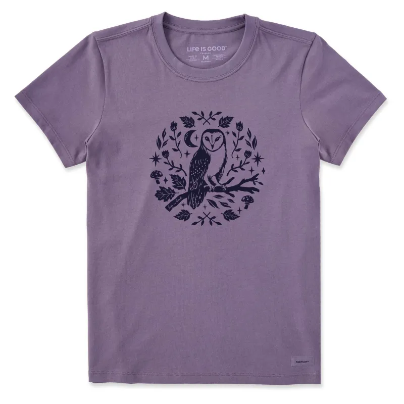 Women's Owl Medley Short Sleeve Crusher Tee sold by Life is Good
