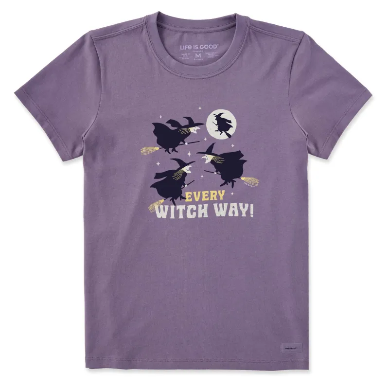 Women's Every Witch Way Short Sleeve Crusher Tee sold by Life is Good