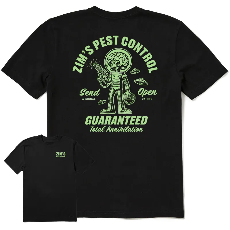 Men's Zim's Pest Control Short Sleeve Crusher Tee sold by Life is Good