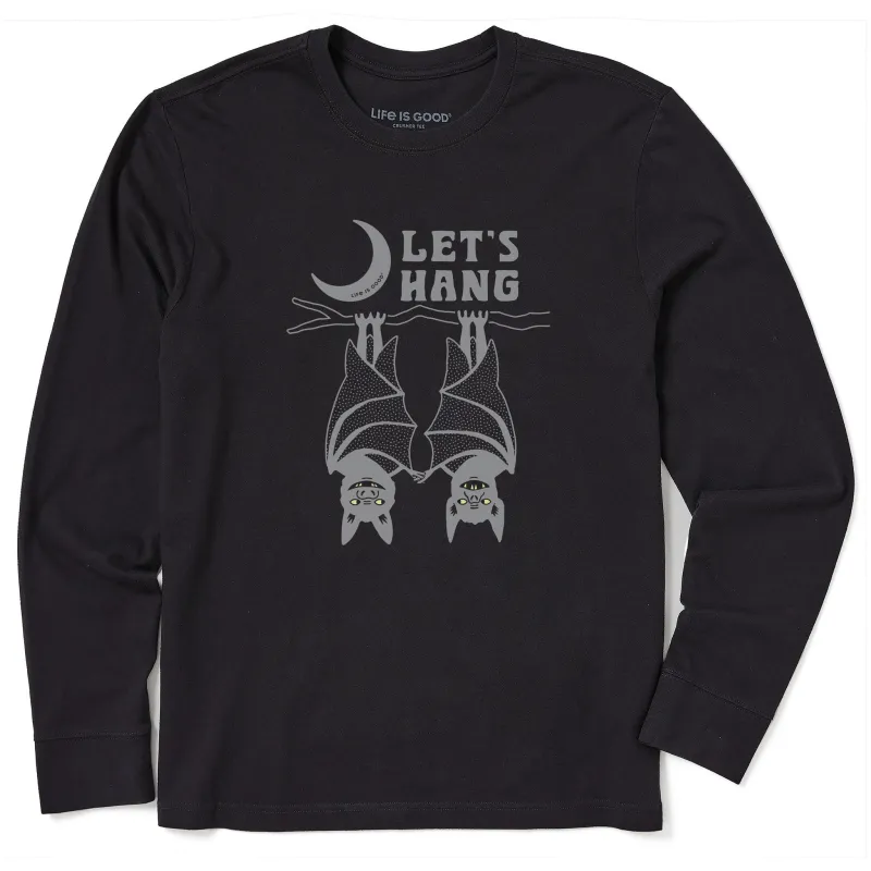 Men's Let's Hang Long Sleeve Crusher Tee sold by Life is Good
