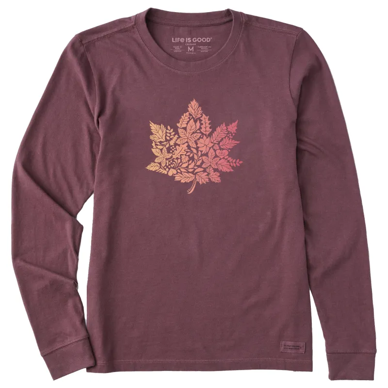 Women's Leaf of Leaves Long Sleeve Crusher Tee made by Life is Good