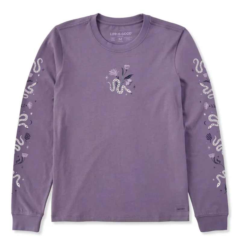 Women's Celestial Snakes Long Sleeve Crusher Tee sold by Life is Good