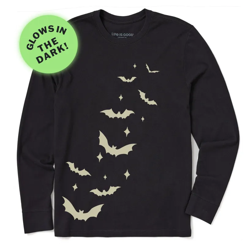 Men's Flying Bats Long Sleeve Crusher Tee made by Life is Good