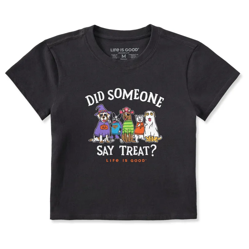 Women's Did Someone Say Treat? Crusher-LITE Shrunken Tee sold by Life is Good