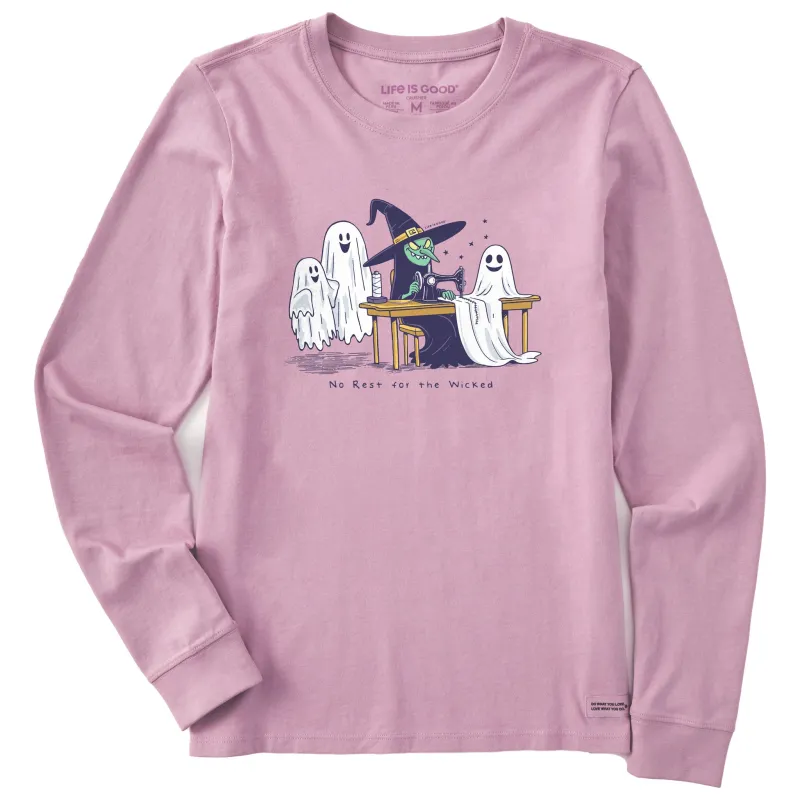 Women's No Rest for the Wicked Sewing Long Sleeve Crusher Tee made by Life is Good