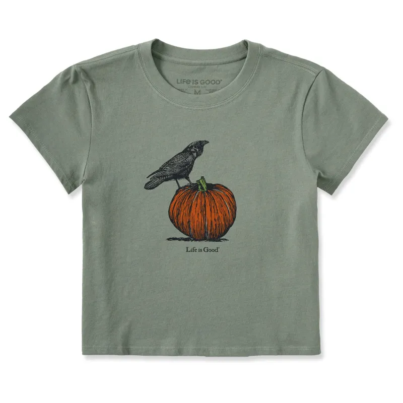Women's Antique Raven & Pumpkin Crusher-LITE Shrunken Tee sold by Life is Good