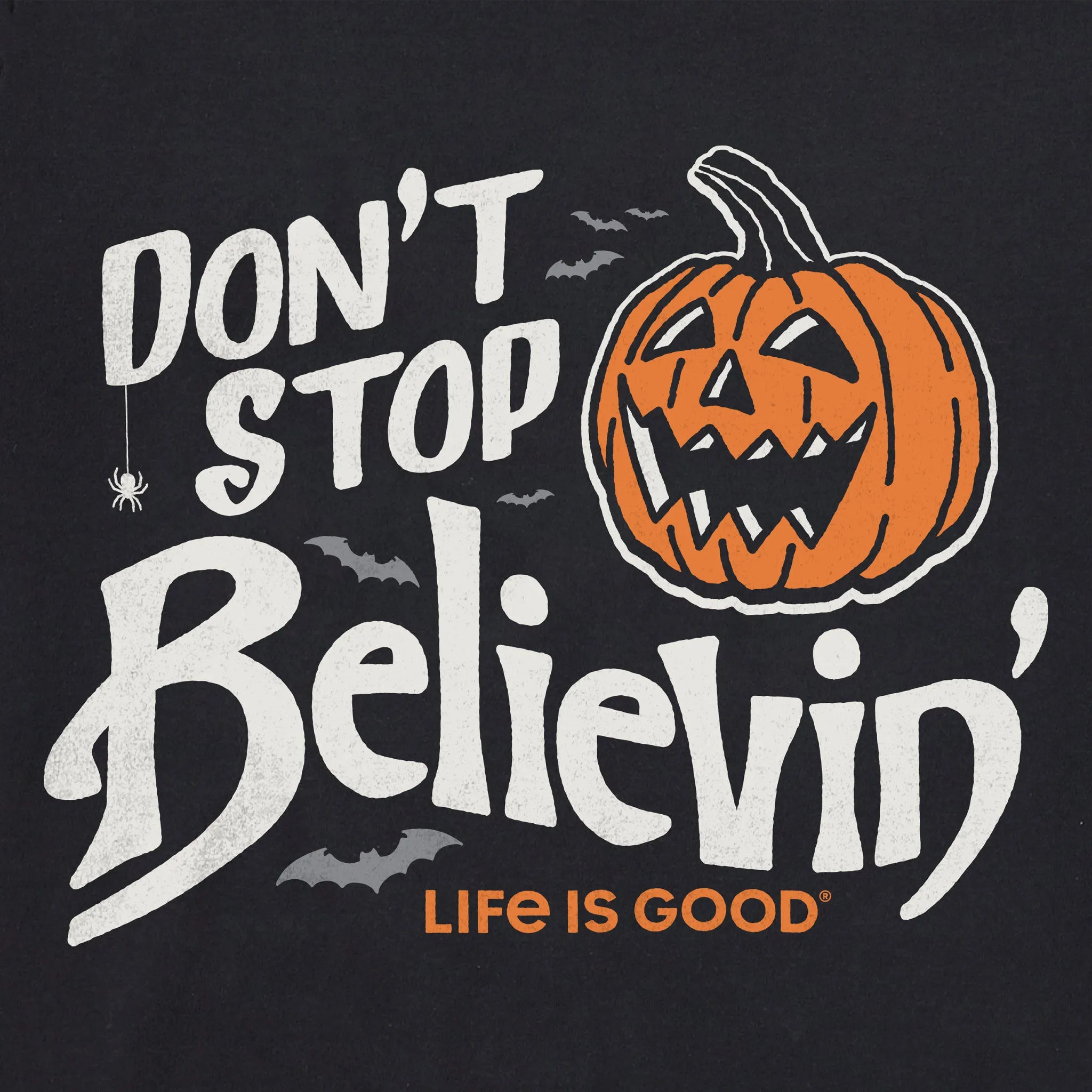 Women's Don't Stop Believin' Pumpkin Crusher-LITE Shrunken Tee sold by Life is Good product image thumbnail 2