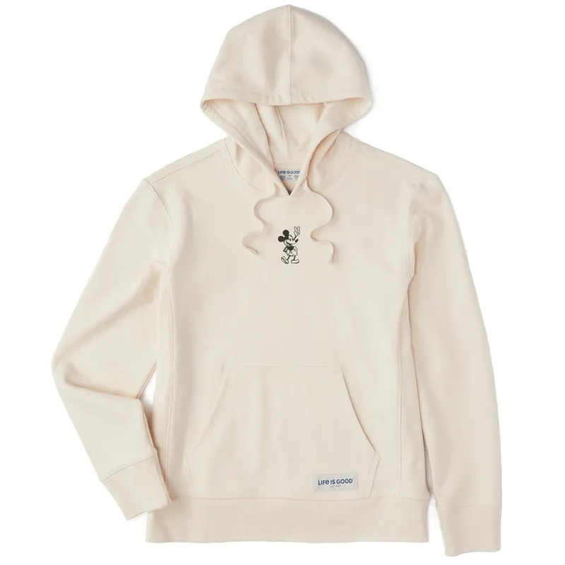 Women's Steamboat Willie Peace Mini Simply True Fleece Hoodie sold by Life is Good