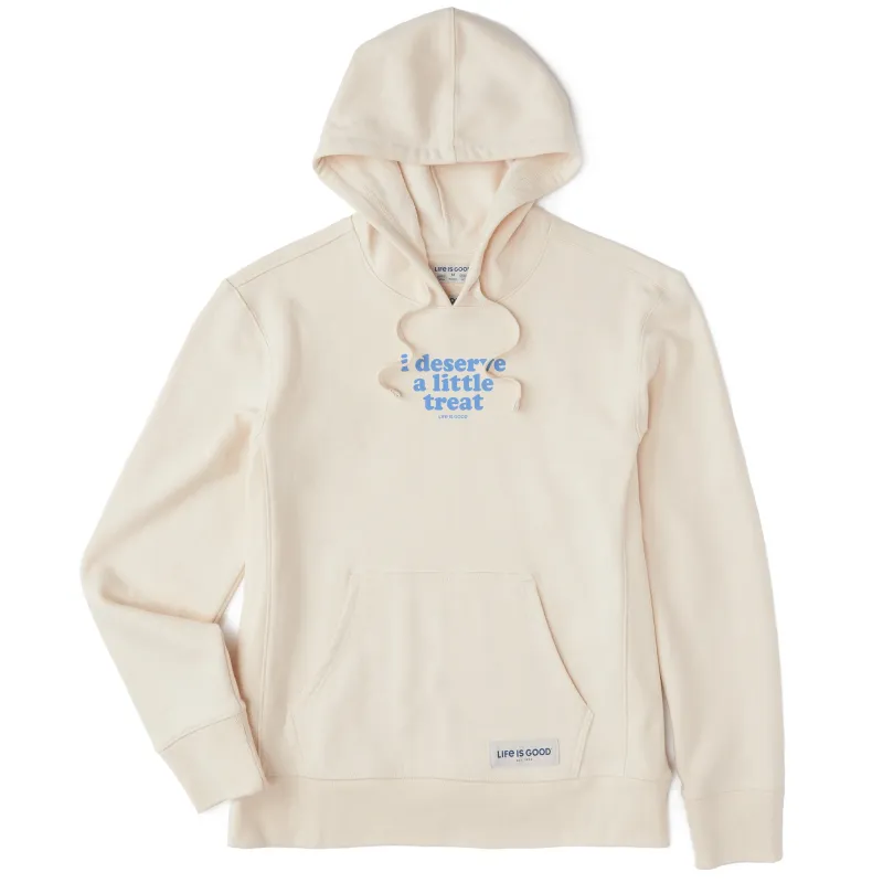 Women's I Deserve A Little Treat Simply True Fleece Hoodie sold by Life is Good