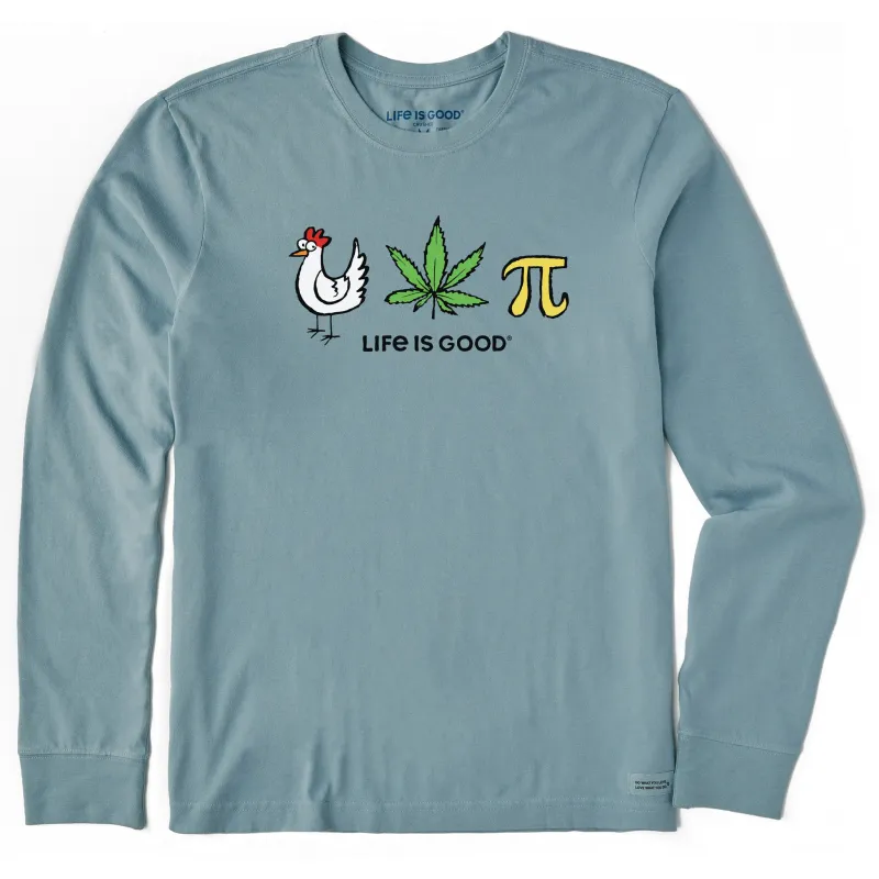 Men's Chicken Pot Pi Icons Long Sleeve Crusher Tee sold by Life is Good