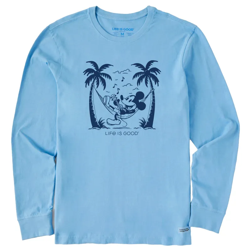 Men's Steamboat Willie Hammock Jammin Long Sleeve Crusher Tee sold by Life is Good