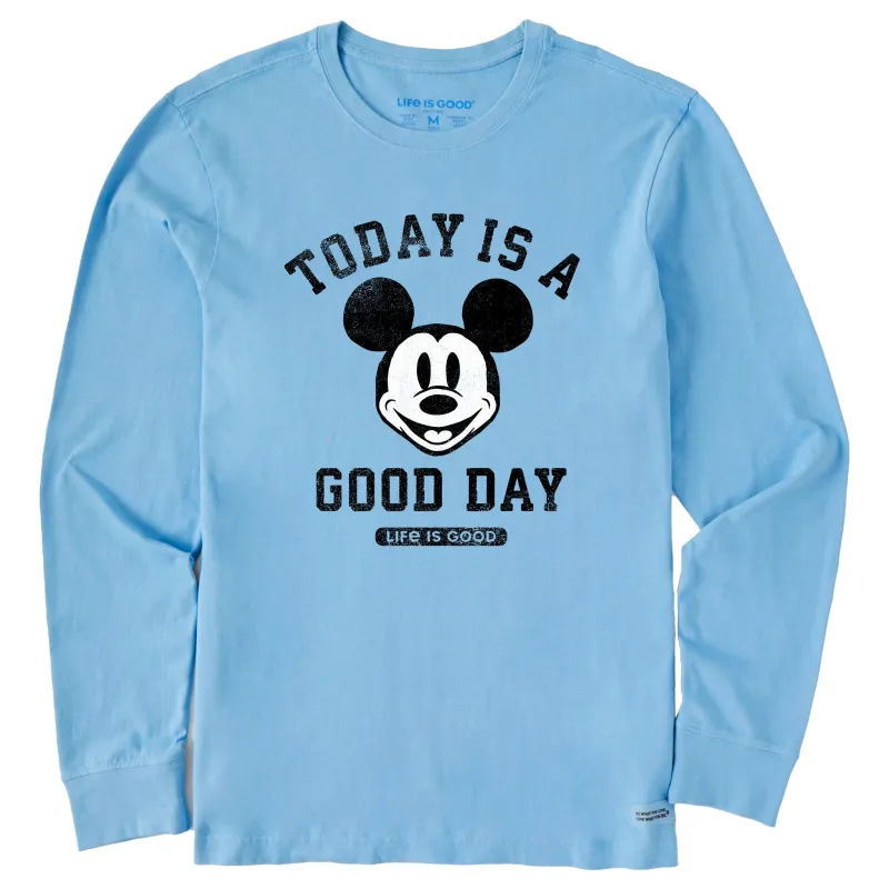 Men's Steamboat Willie Good Day Long Sleeve Crusher Tee sold by Life is Good