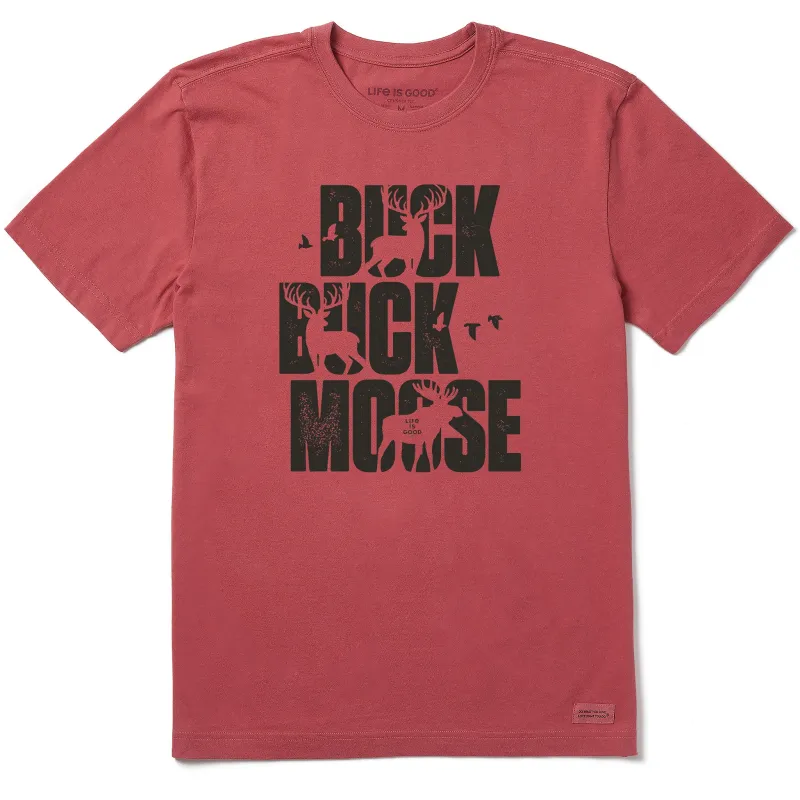 Men's Typeout Buck Buck Moose Bold Short Sleeve Tee sold by Life is Good
