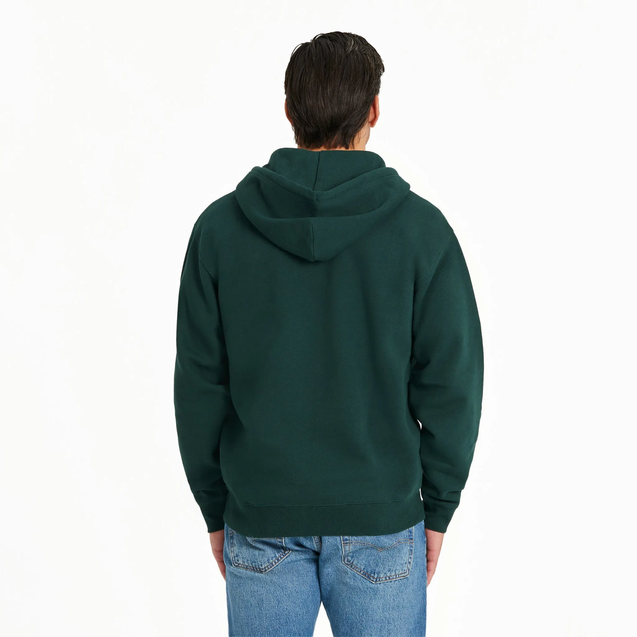 Men's Three Striped Block Good Vibes Fleece Zip Hoodie sold by Life is Good product image thumbnail 3
