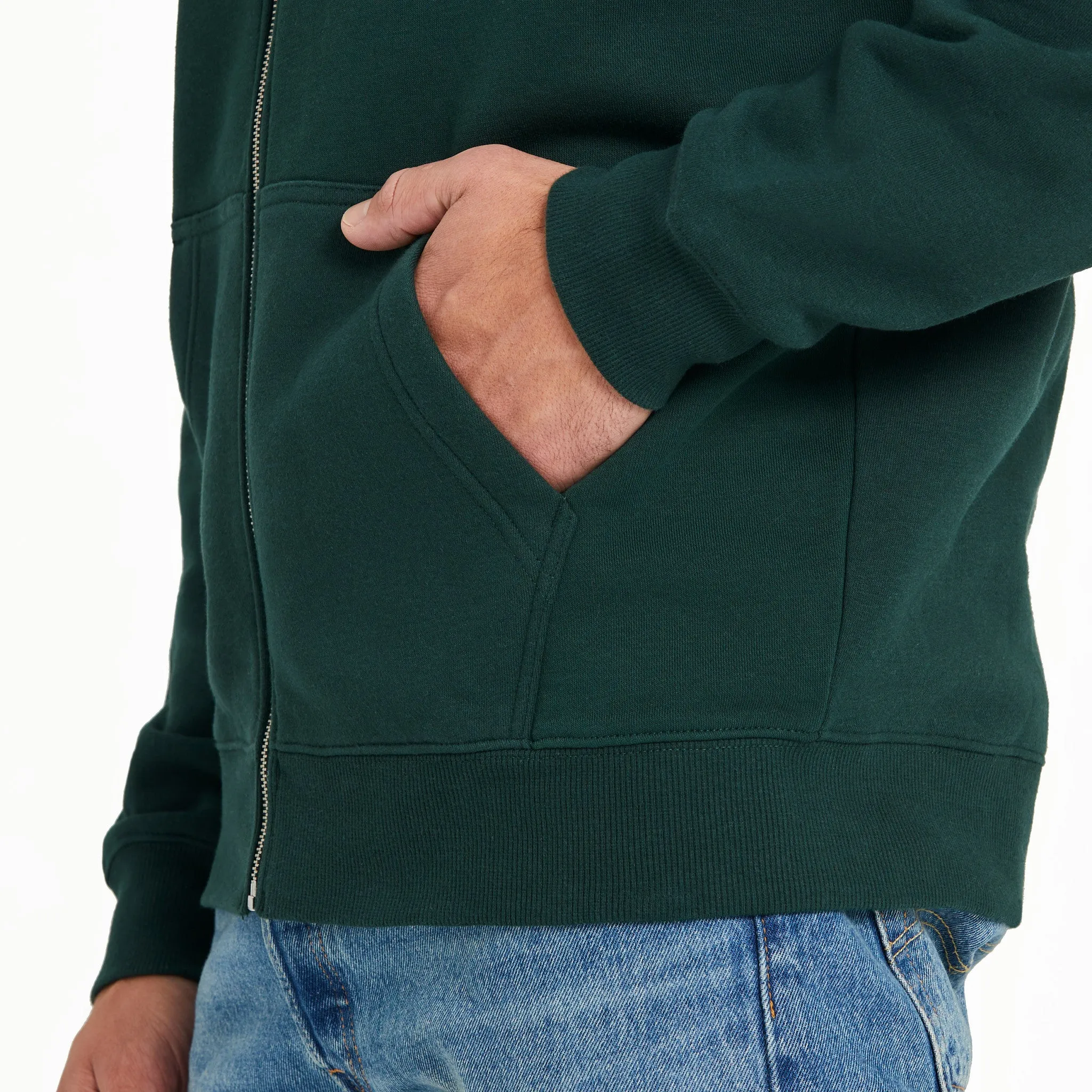 Men's Three Striped Block Good Vibes Fleece Zip Hoodie sold by Life is Good product image thumbnail 4