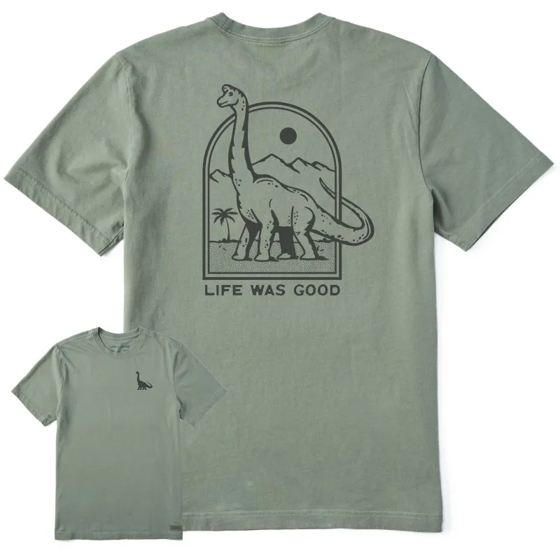 Men's Life Was Good Dinosaur Short Sleeve Tee sold by Life is Good