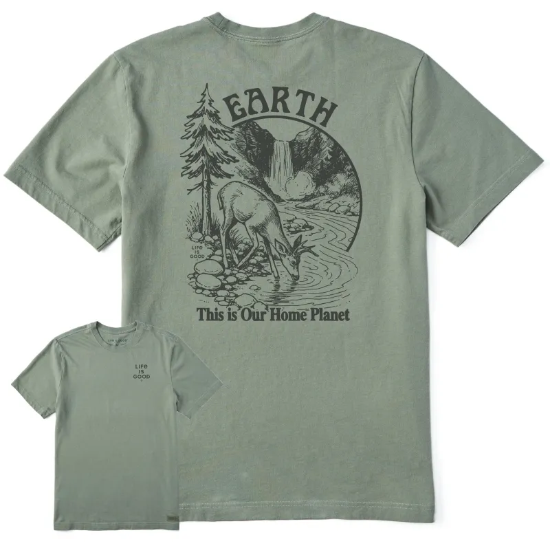 Men's Earth Home Planet Short Sleeve Crusher-LITE Tee sold by Life is Good