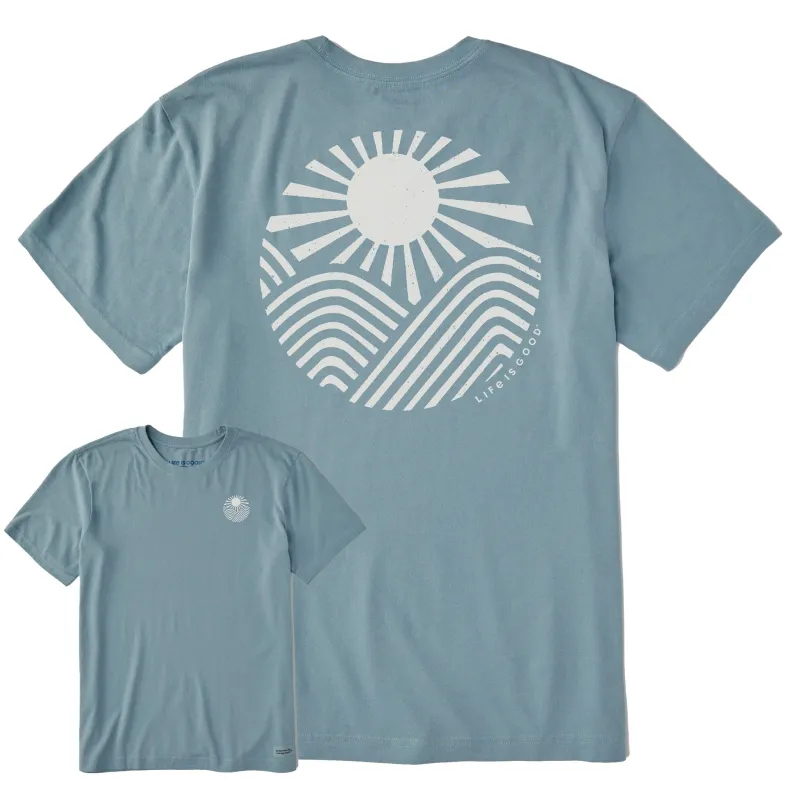 Men's Sun and Hills Short Sleeve Crusher Tee sold by Life is Good