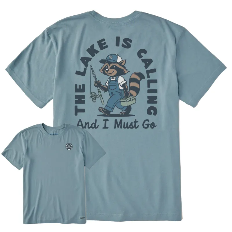 Men's The Lake is Calling Short Sleeve Crusher Tee sold by Life is Good