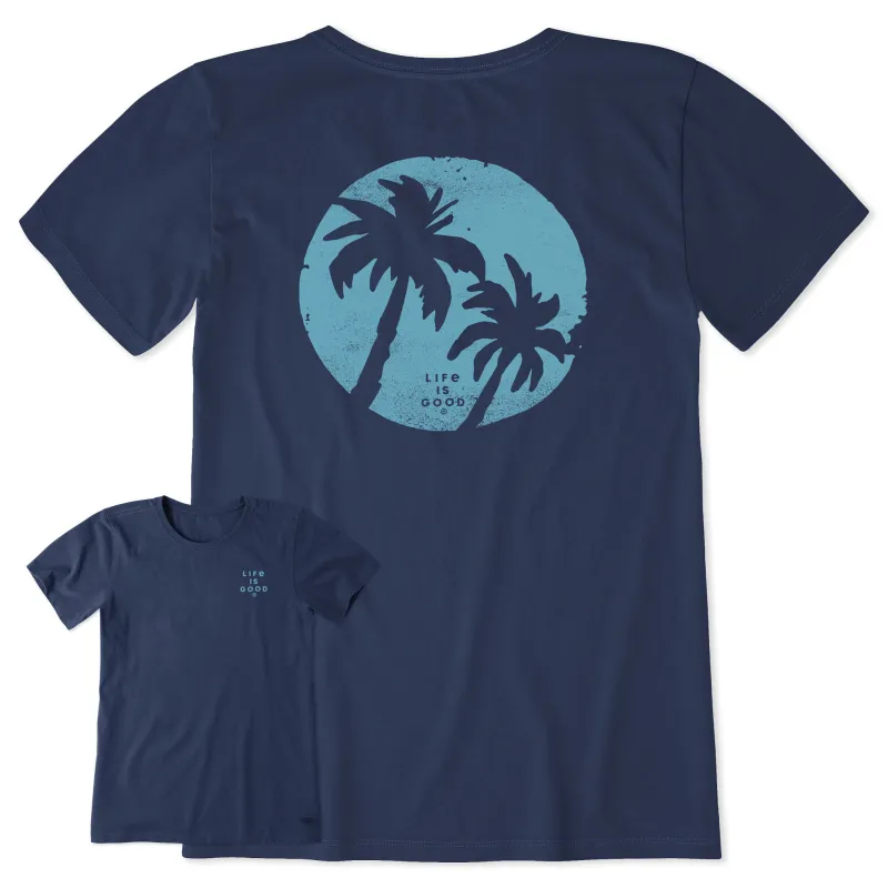 Women's Two Palms Circle Short Sleeve Tee sold by Life is Good