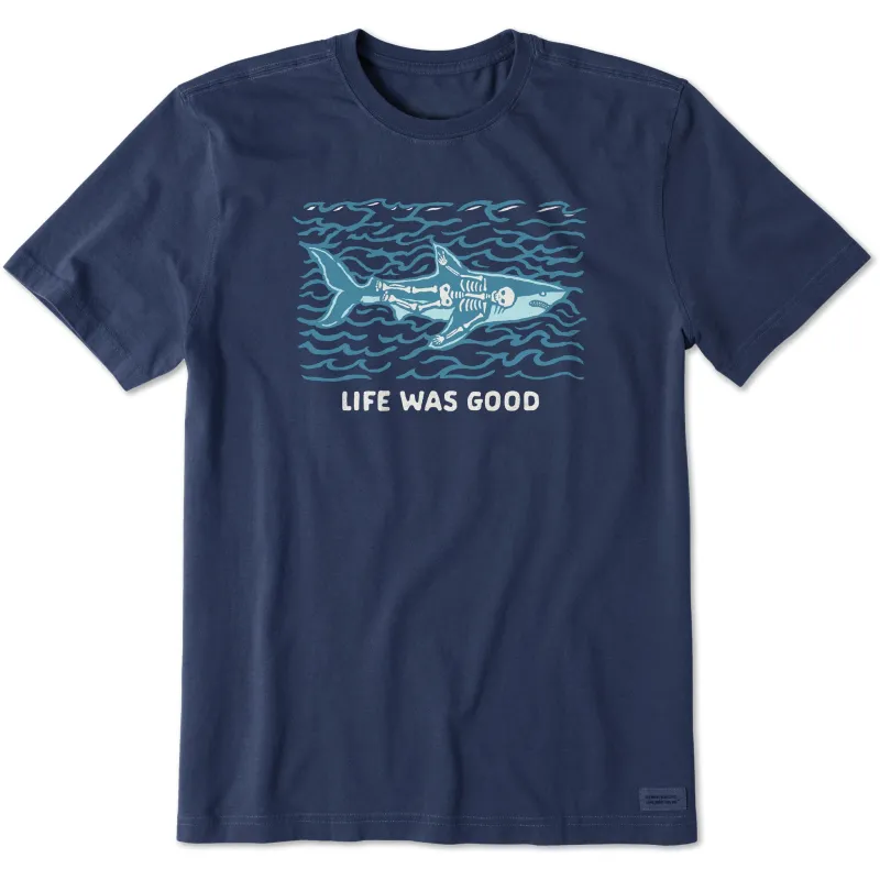 Men's Life Was Good Shark Short Sleeve Tee sold by Life is Good