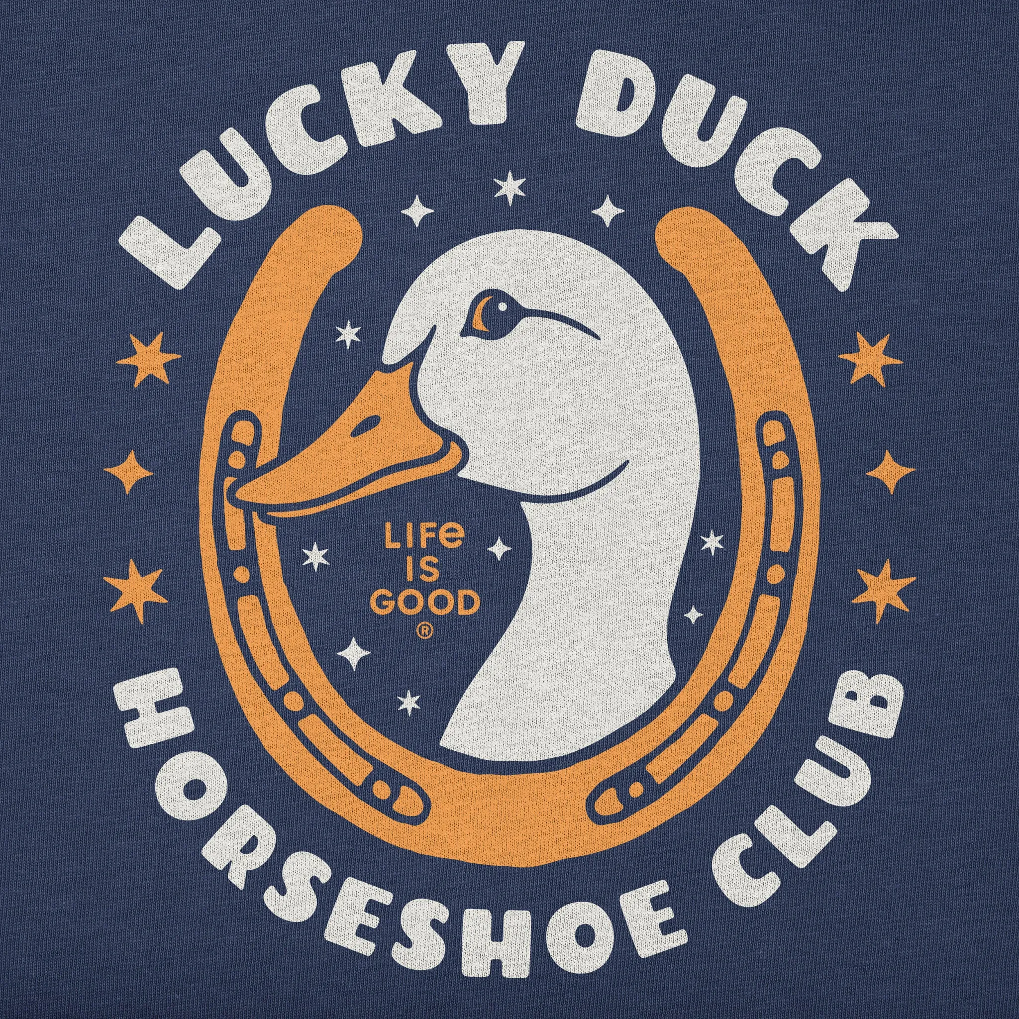 Men's Lucky Duck Horseshoe Club Short Sleeve Tee sold by Life is Good product image thumbnail 4