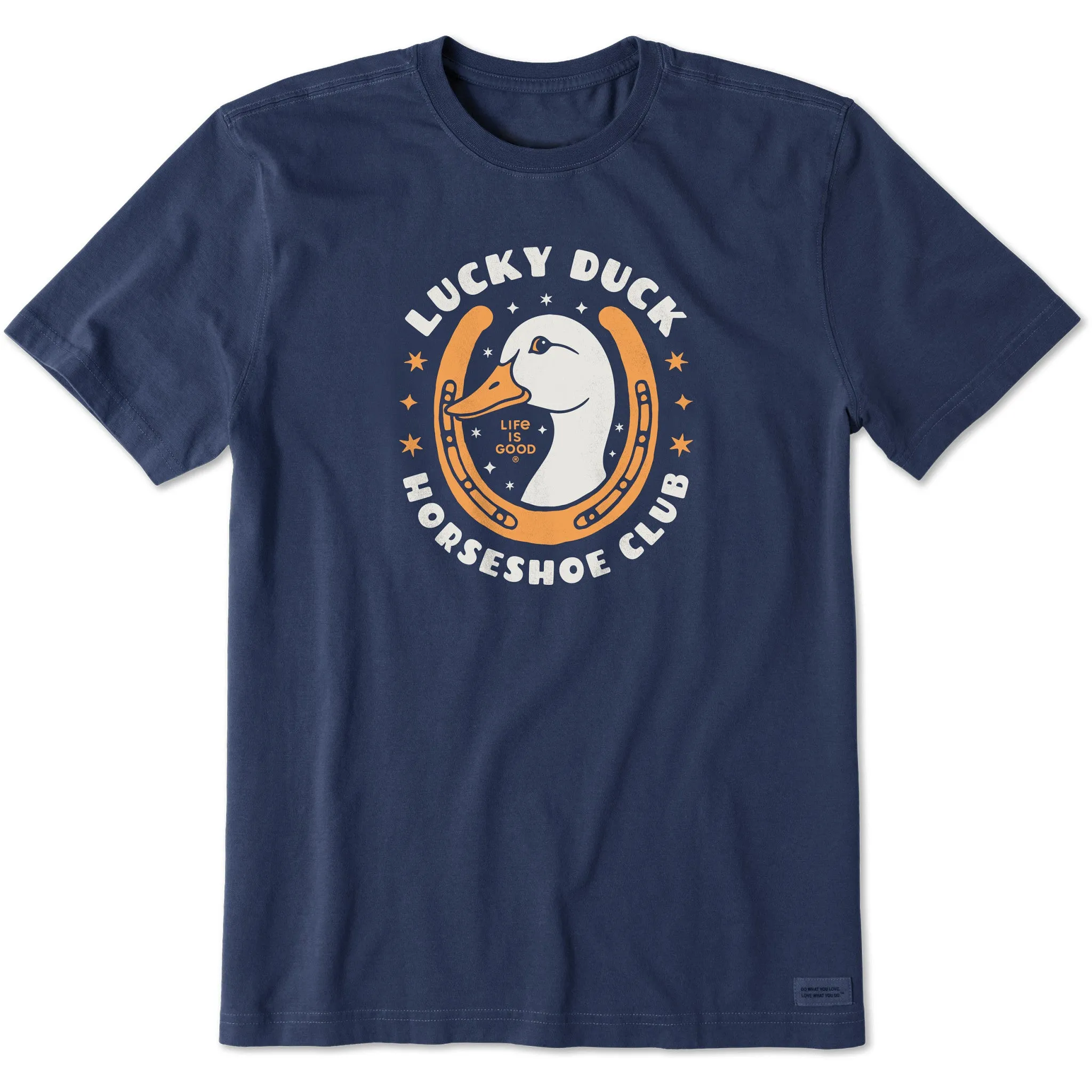 Men's Lucky Duck Horseshoe Club Short Sleeve Tee sold by Life is Good