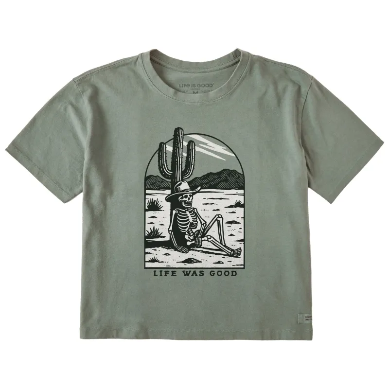 Women's Life Was Good in the West Short Sleeve Crusher Boxy Tee sold by Life is Good
