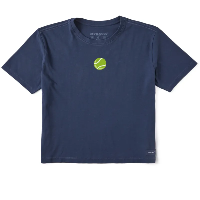 Women's Tennis Ball Short Sleeve Crusher Boxy Tee sold by Life is Good