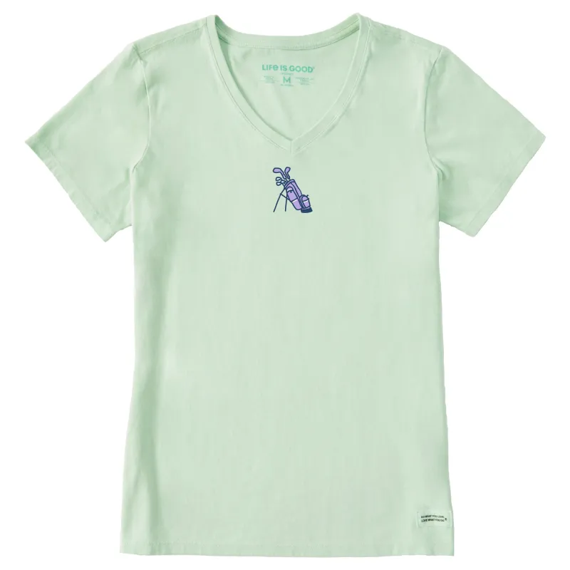 Women's Lil Bag o Clubs Short Sleeve Crusher Vee made by Life is Good