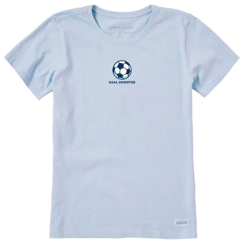 Women's Goal Oriented Soccer Short Sleeve Crusher Tee sold by Life is Good