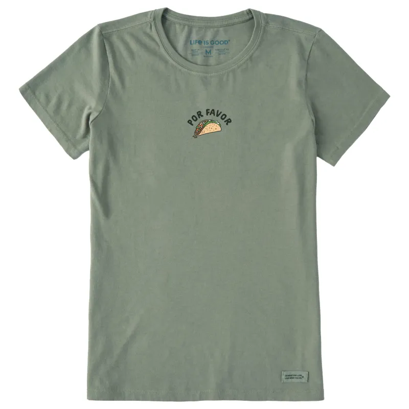 Women's Por Favor Taco Short Sleeve Crusher Tee sold by Life is Good