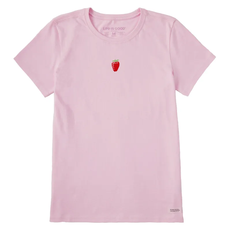 Women's Embroidered Strawberry Short Sleeve Crusher Tee sold by Life is Good