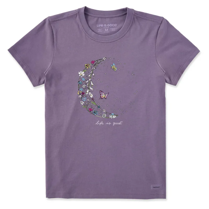 Women's Wildflower Crescent Short Sleeve Crusher Tee sold by Life is Good