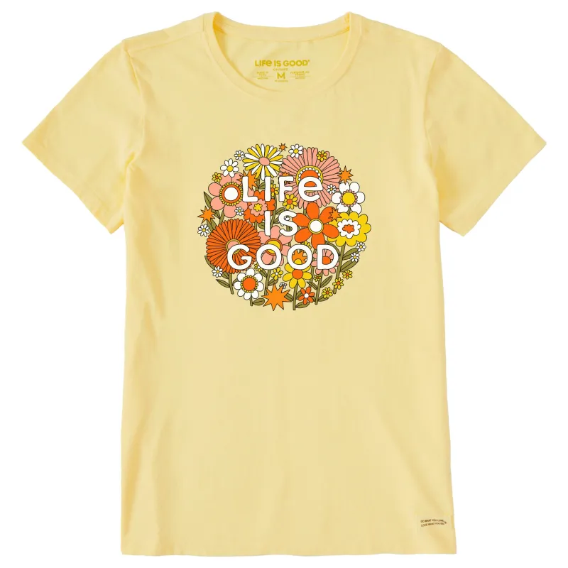 Women's Retro Flowerball Short Sleeve Tee sold by Life is Good