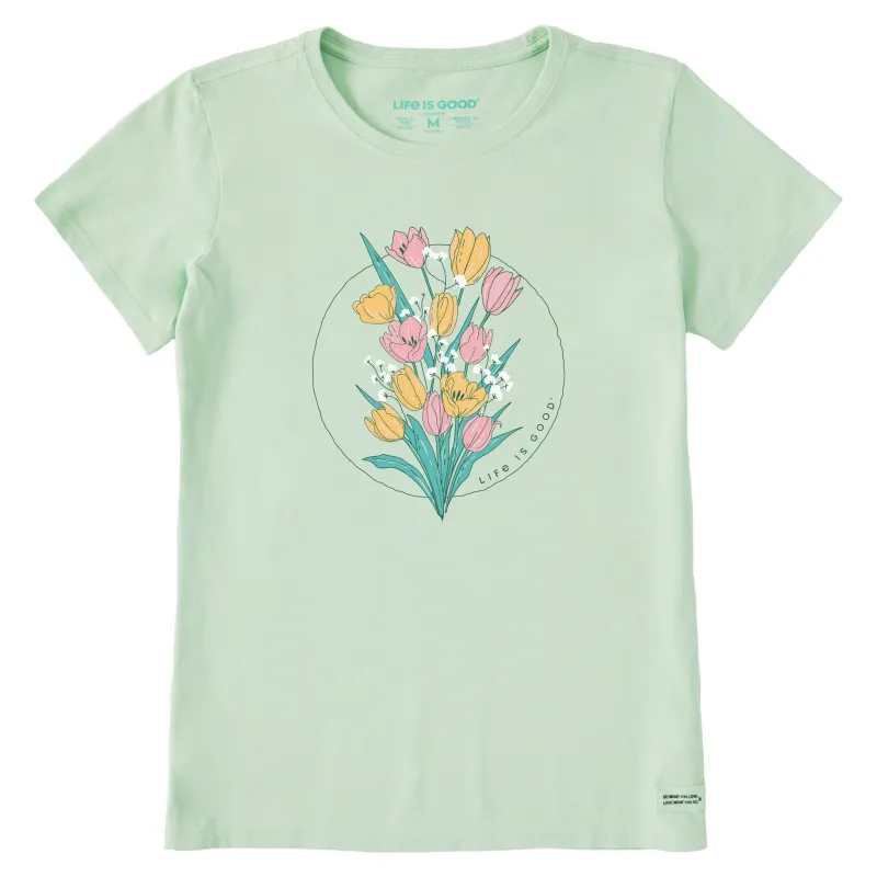Women's Tulip Summer Short Sleeve Crusher Tee sold by Life is Good