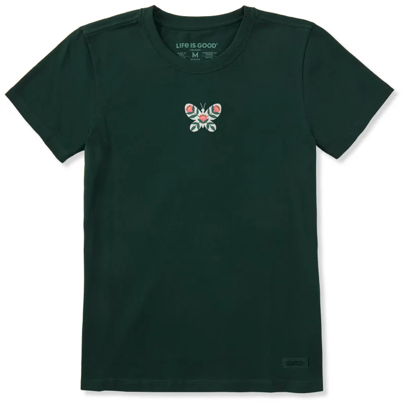 Women's Western Flower Butterfly Short Sleeve Crusher Tee sold by Life is Good
