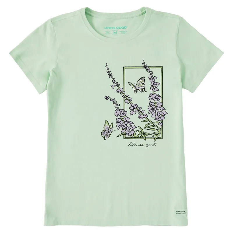 Women's Flower Frame Short Sleeve Crusher Tee sold by Life is Good