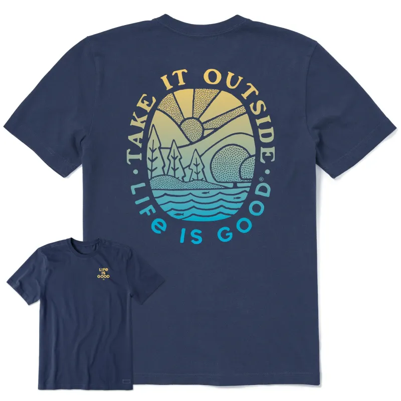 Men's Take it Outside Scenic Short Sleeve Tee sold by Life is Good