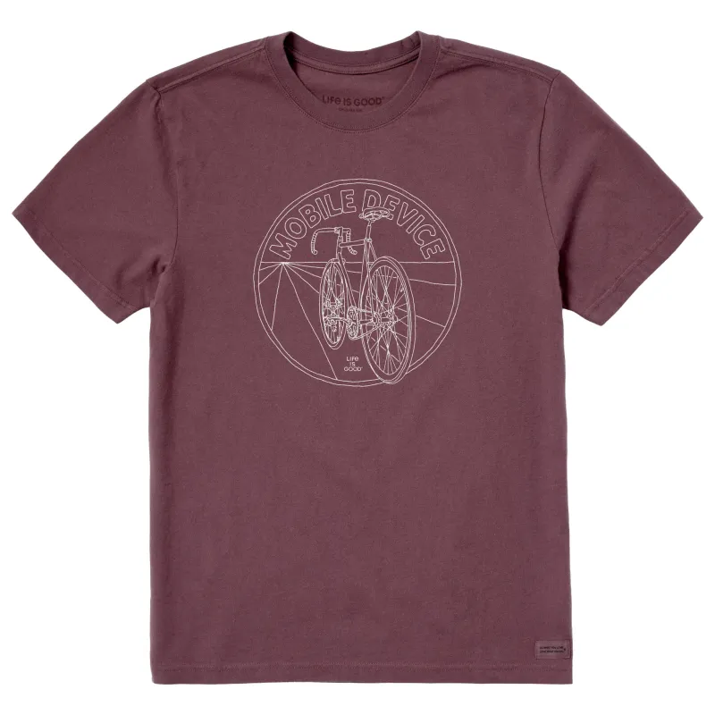 Men's Mobile Device Bike Ride Short Sleeve Crusher Tee sold by Life is Good