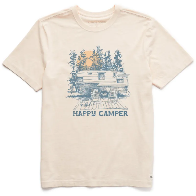 Men's Happy Camper Forest Short Sleeve Crusher Tee sold by Life is Good