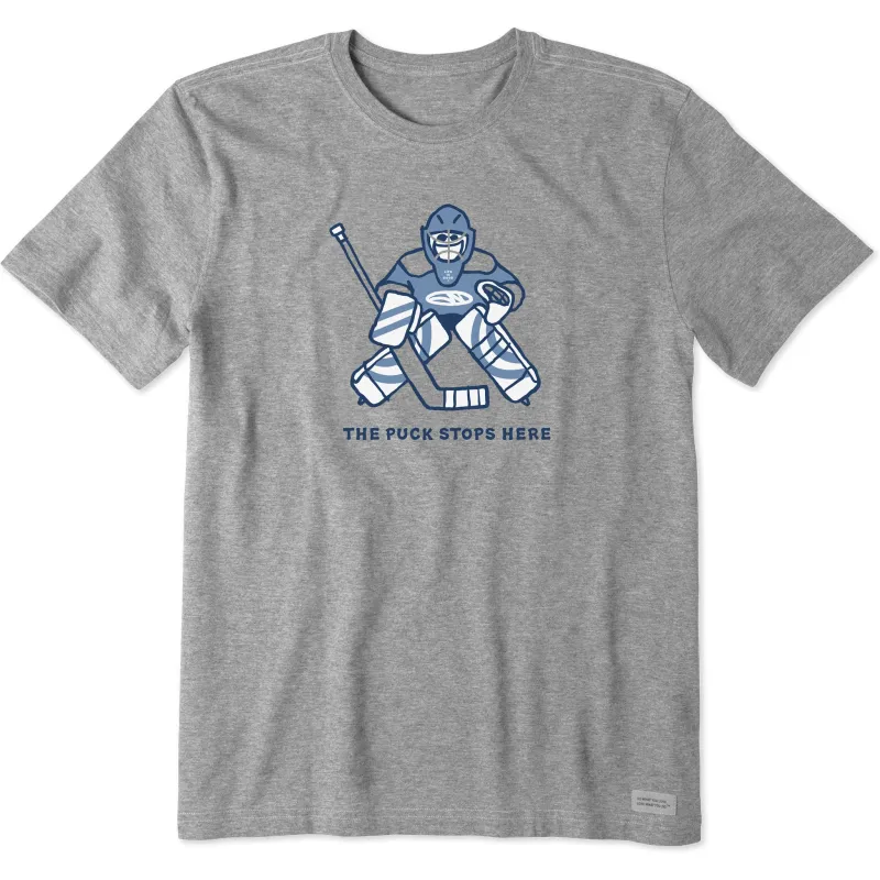Men's The Puck Stops Here Short Sleeve Tee sold by Life is Good