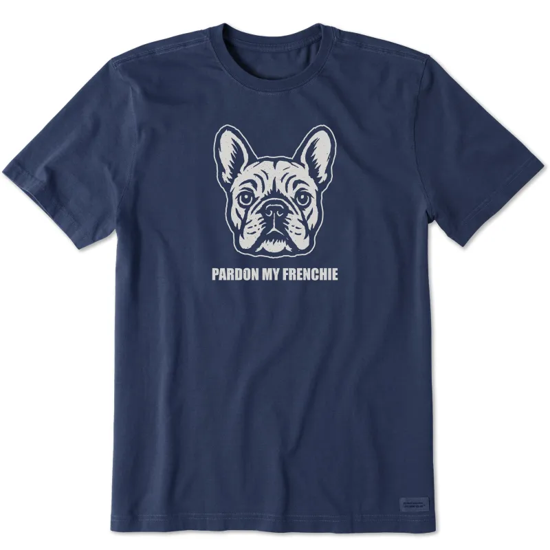 Men's Bert's Pardon My Frenchie Short Sleeve Crusher Tee sold by Life is Good