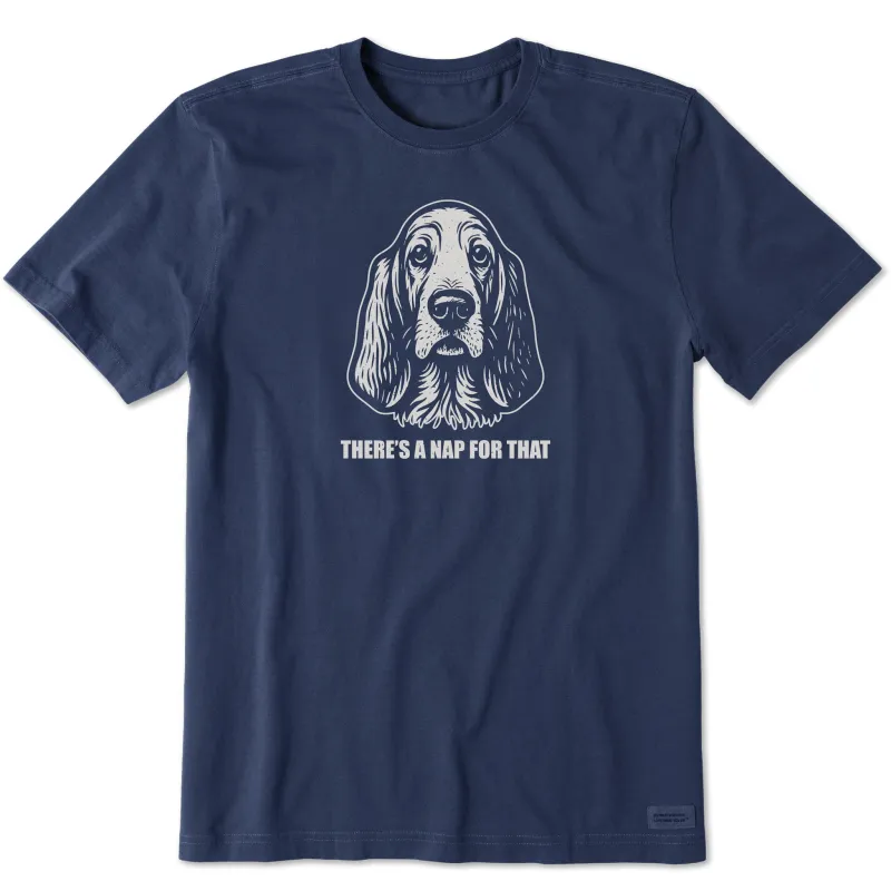 Men's Bert's Nap for That Basset Short Sleeve Crusher Tee sold by Life is Good