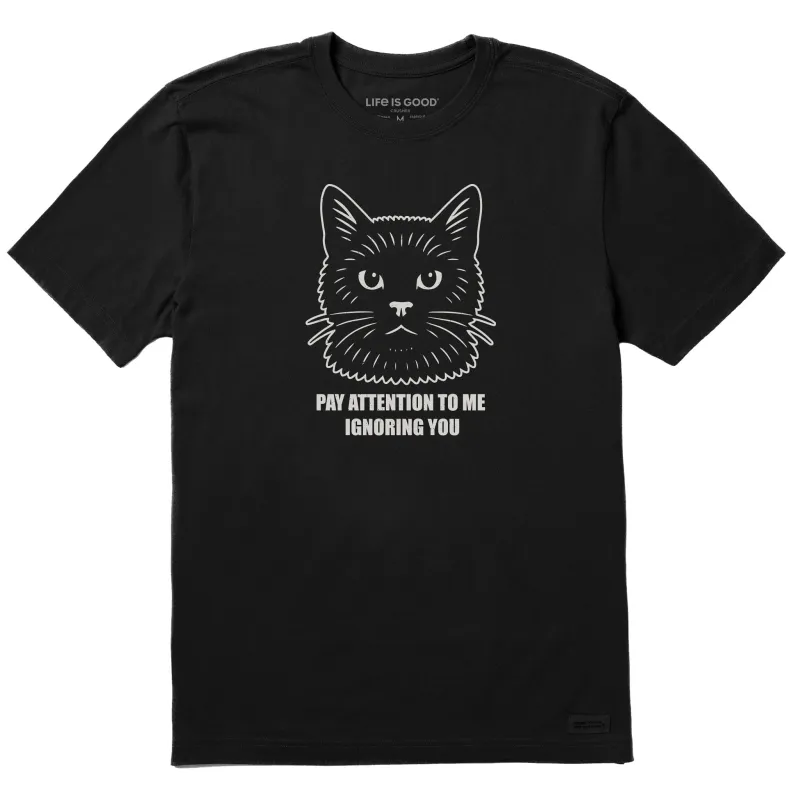 Men's Bert's Ignore You Cat Short Sleeve Crusher Tee sold by Life is Good
