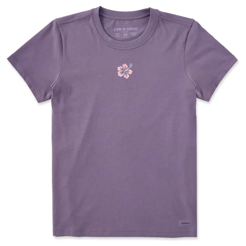 Women's Embroidered Hibiscus Short Sleeve Crusher Tee sold by Life is Good