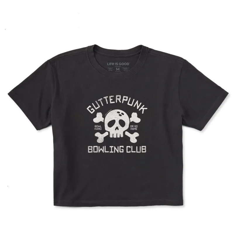 Women's Gutterpunk Bowling Club Short Sleeve Crusher Boxy Tee sold by Life is Good